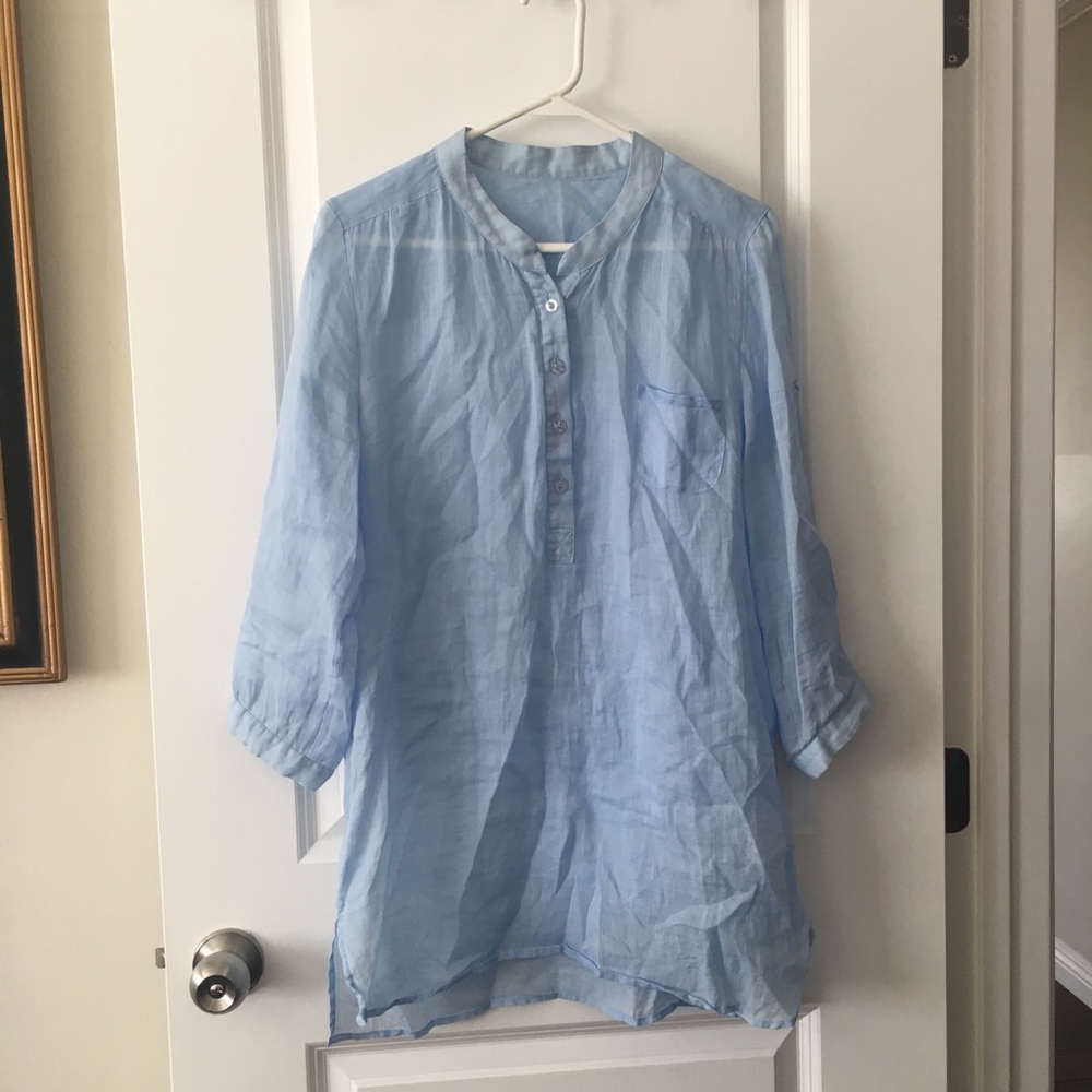 Women’s long linen shirt